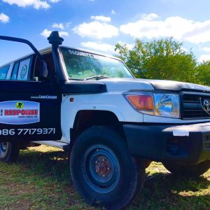 RESPONSE VEHICLE HIRE ONLY PER MONTH (excludes manpower, fuel and basic site maintenance punctures bulbs etc )