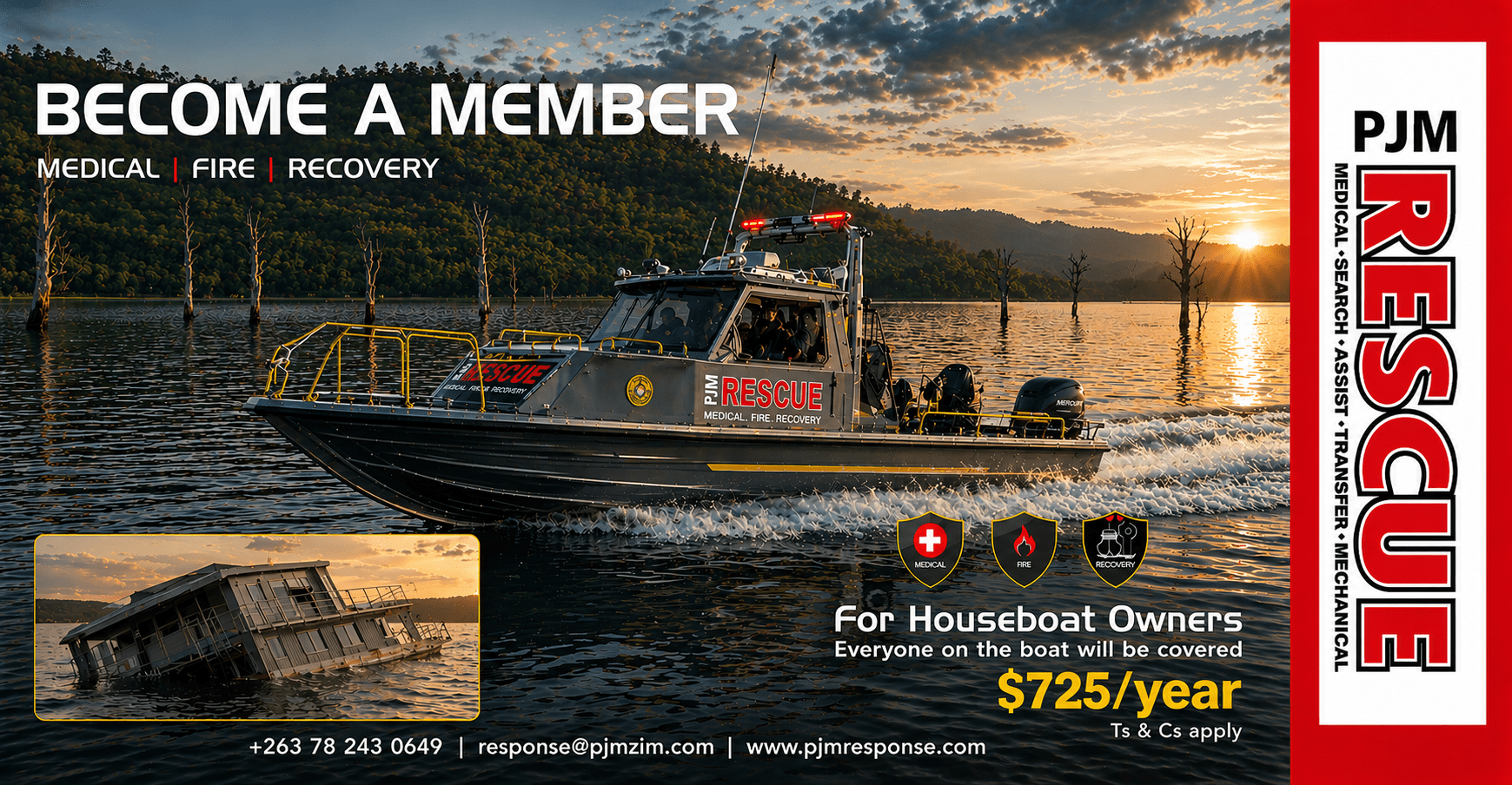 Commercial houseboat owners per year