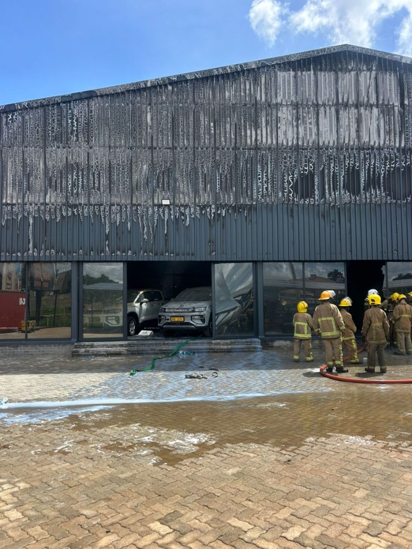 Fire incident at pomona industrial area