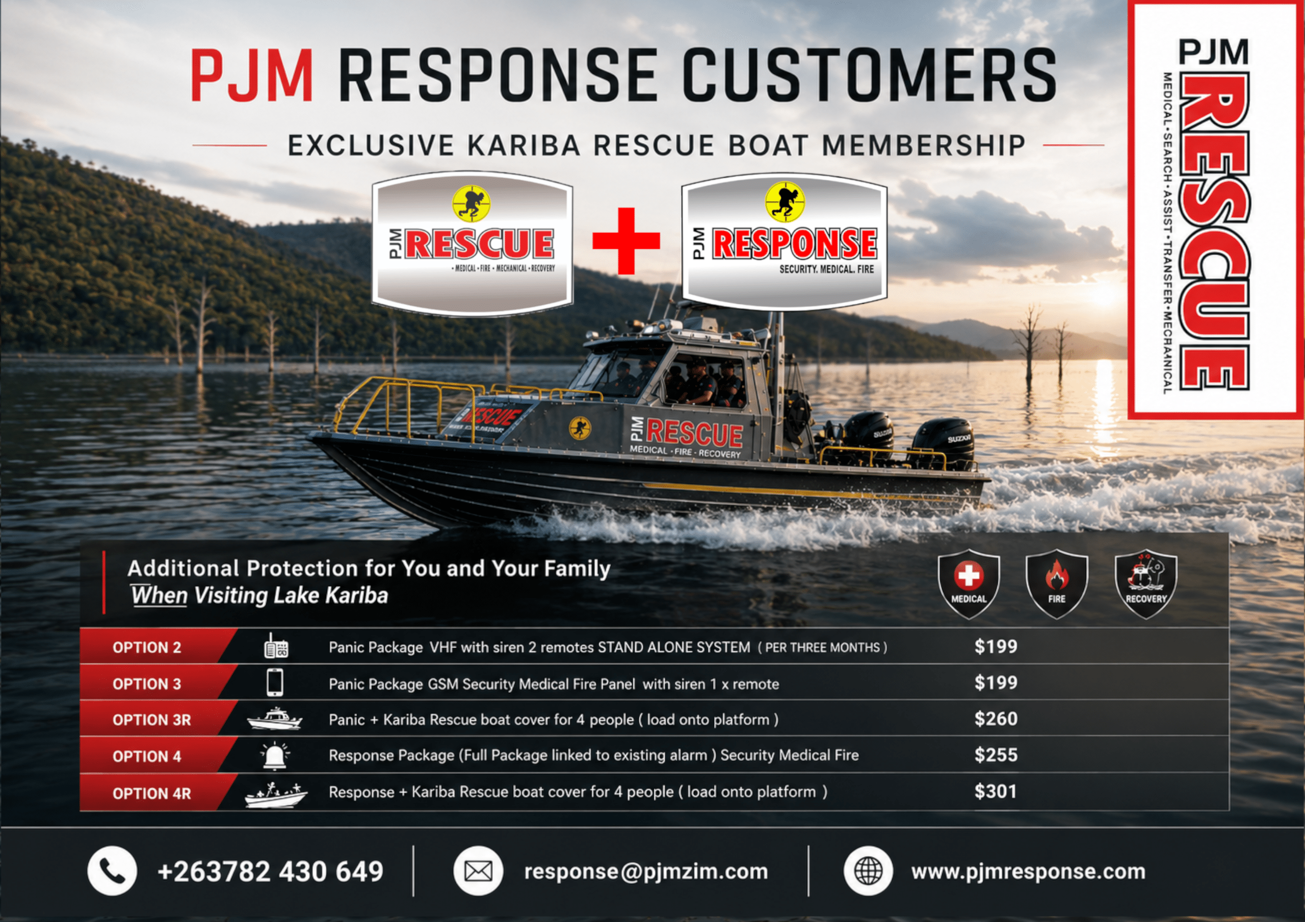 PJM Response Customers – Exclusive Kariba Rescue Boat Membership