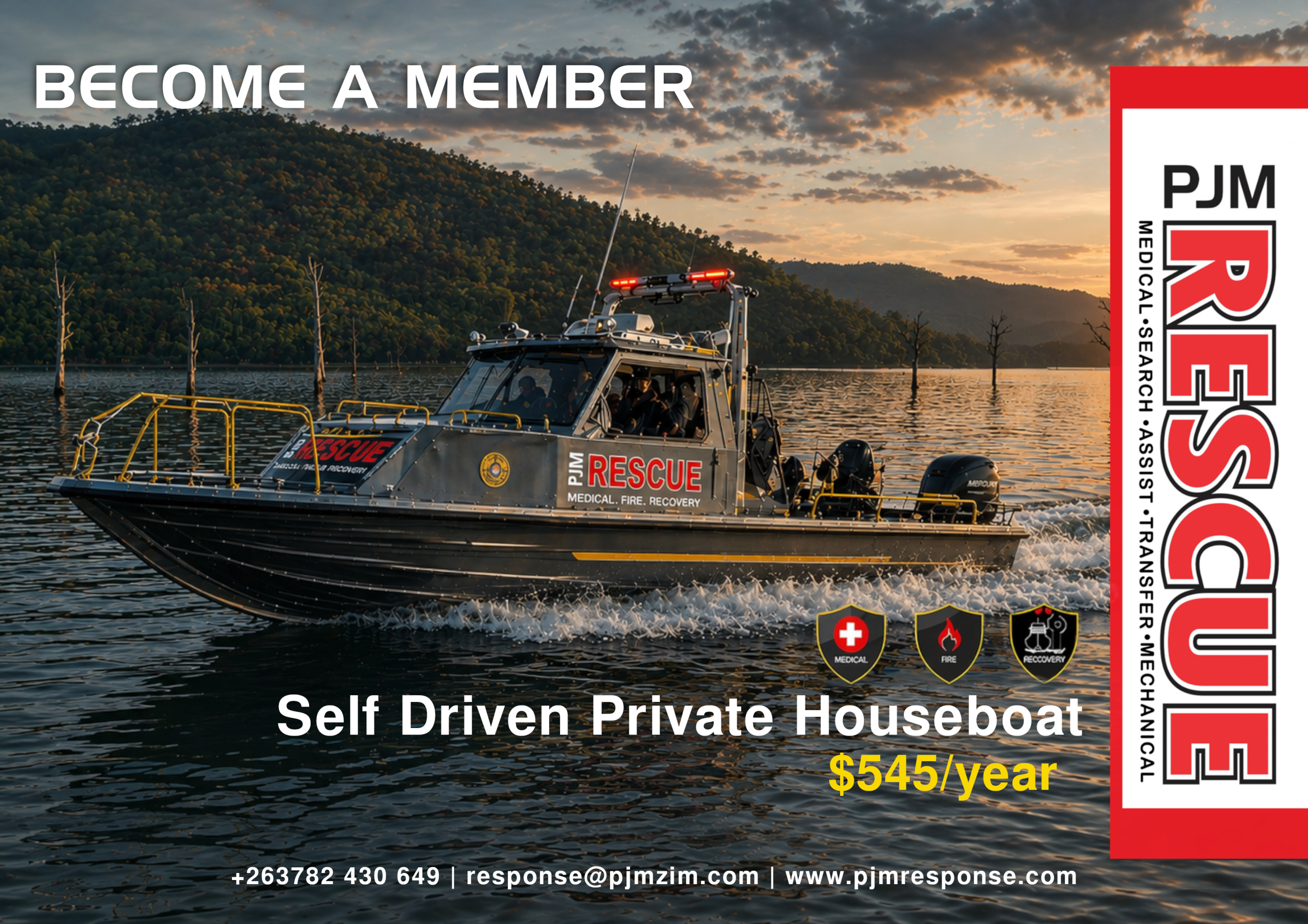 Self driven Private Houseboat per year